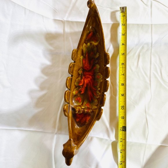 Large vintage 1960s Ceramic Art Pottery Viking Ship Ashtray Dish - Picture 7 of 9